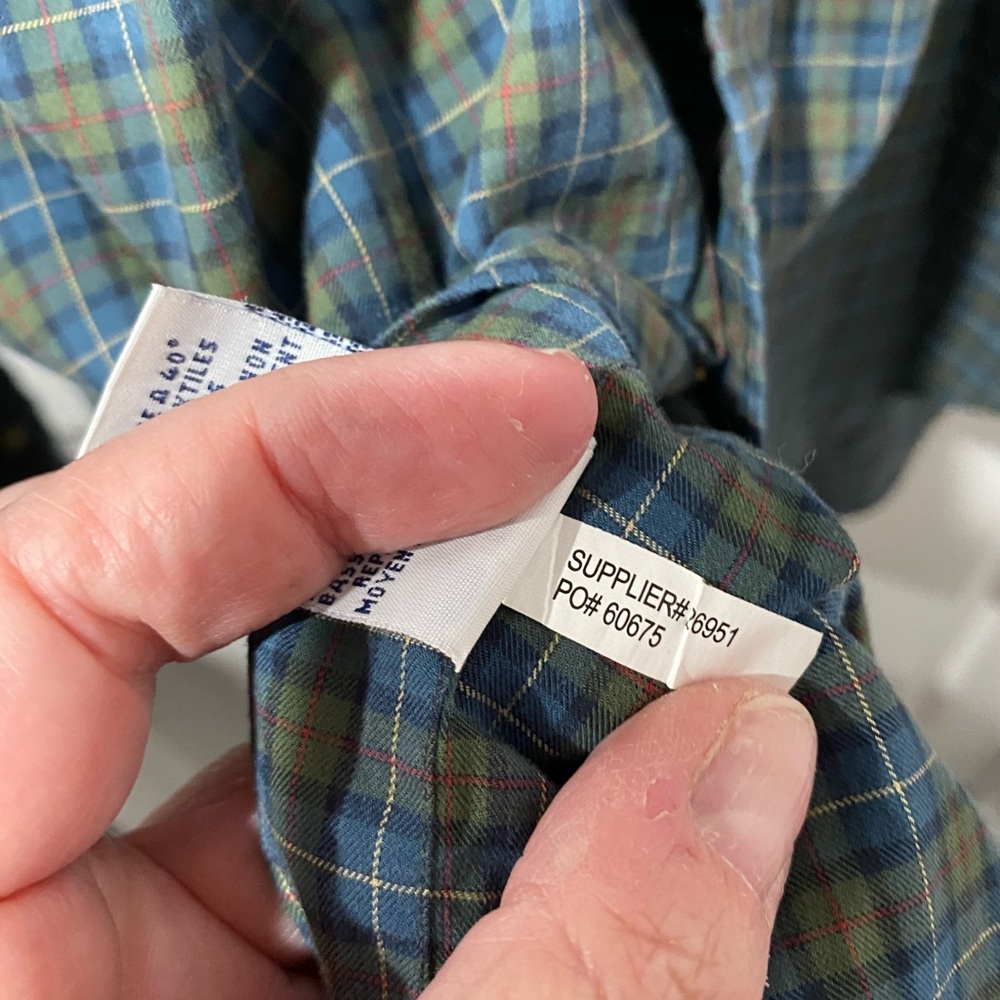 Ralph Lauren mens button down shirt size XL, blue plaid, cotton, good condition. - Picture 2 of 7